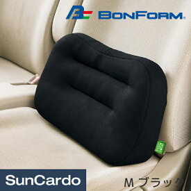 【楽天スーパーSALE期間P最大29倍】カー用品 クッション シートカバー BONFORM(ボンフォーム) 楽サポ低反発 腰当てM ブラック 5601-72