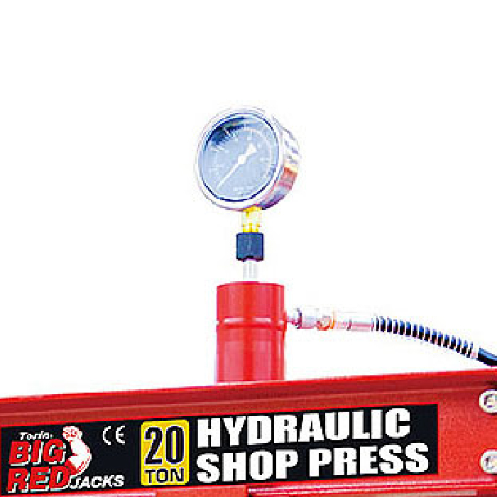 整備 工具 油圧プレス BIG RED(ビッグレッド) メーター付油圧プレス 20t TY20002