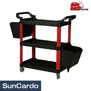 ワゴン サービスワゴン トロリー キャスター付き 工具箱 キャビネット BIGRED Torin BIG RED(ビッグレッド) プラスチックツールカート TC001-2