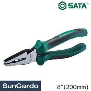 【ワンダフルデー期間P最大23倍】工具 整備 ワイヤーカッター プライヤー SATA Tools サタツールズ SATA(サタ) コンビネーションプライヤー 8”(200mm) 72203B