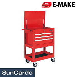 【ワンダフルデー期間P最大23倍】工具 整備 ワゴン ツール カート 工具箱 キャビネット E-MAKE Mr.Baxes(ミスターバクシーズ) 4段引出しサービスカート ET304