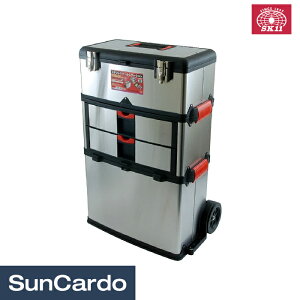 【ワンダフルデー期間P最大23倍】工具箱 ツールボックス キャリー ステンレス 収納 キャスター付き SK11(エスケーイチイチ) ステンレスツールステーション F-TS003