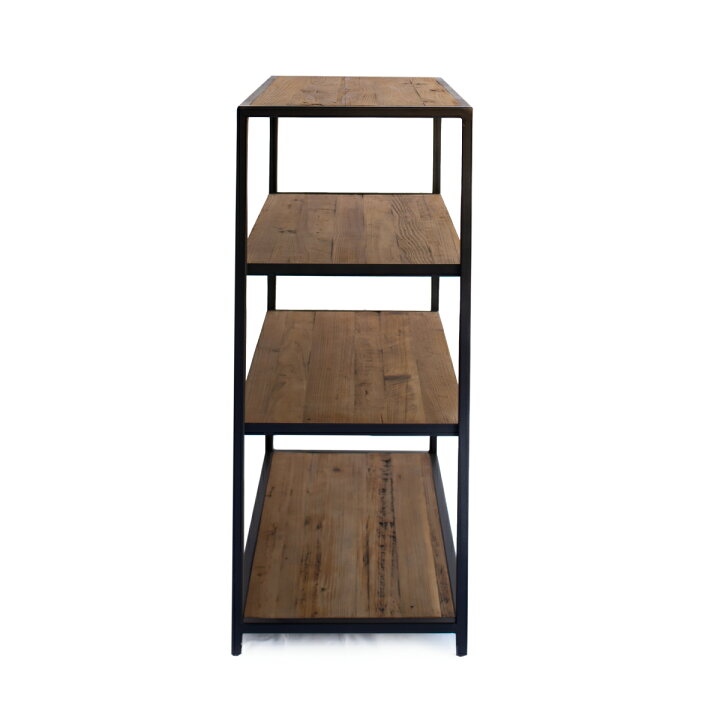楽天市場】ブックシェルフ 古材 本棚 幅 80cm / 40cm 4段 スチール 