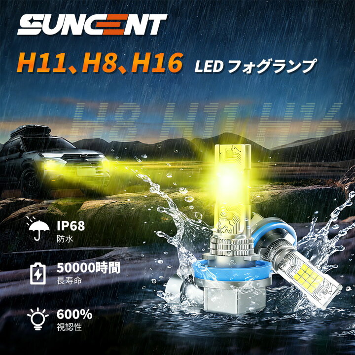 楽天市場】「最大2,026円OFF」Marsauto h11 led フォグランプ 爆光 H8 