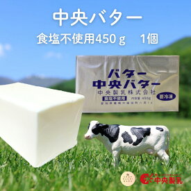 【5個まで】中央製乳 無塩バター 450g×1個 国産 豊橋 中央バター ポンド 食塩不使用 業務用 バレンタイン