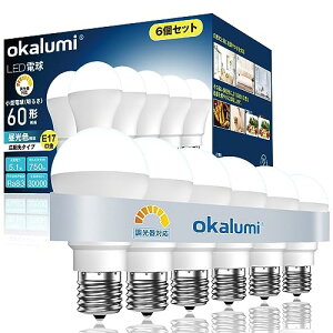 FFF 6000k okalumi LEDd Ή E17 60W` F 750lm Lz `d^Cv fMގ{HΉ Ή ~jNvgd 6Zbg LDA5N50-E17d D