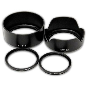 F-Foto Canon ~[X EOS Kiss M / M6 / M10 / M100 _uY[Lbg ɓK EW-53 & ET-54B ݊ Y t[h  49mmA52mmیtB^[ 4_Zbg (EF-M 15-45mm Y  EF-M 55-200mm YɓK