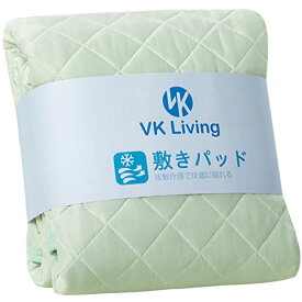 色：グリーン サイズ：セミダブル VK Living 敷きパッド 夏用 セミダブル リバーシブル 冷感 しきぱっと ひんやり シーツ オールシーズンで使える 吸湿速乾 洗える ベッドパッド 防ダニ 抗菌