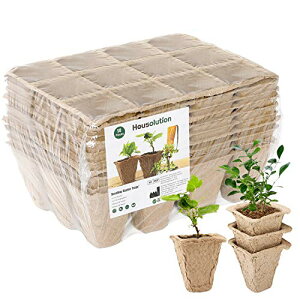 サイズ:10点セット 育苗ポット Housolution ジフィーポット 植木鉢 12穴 分解性 種まき 植物栽培 野菜栽培 園芸用品 庭 ガーデンニング 家庭菜園 10点セット 合計120穴 引き裂く可能