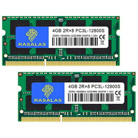 サイズ：DDR3 12800S PC3L-12800 4GB*2枚 SODIMM DDR3L 1600MHz 1.35V (低電圧) ノートPC用 メモリCL11 204Pin Non-ECC