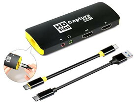 色：Yellow Basicolor3217 キャプチャーボード HDMI USB3.1 1080P 60FPS、任天堂Switch PS4 PS5 Xbox Wii U ウェブカメラ PS3に対応、1080P HDMI パススルー、HD HDMIゲーム録画・HDMIビデオ録画・ライブ配信用キャプ