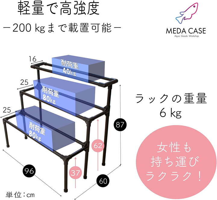 楽天市場】メダカ飼育ラック NV BOX 13専用設計 めだかのお世話を楽に  