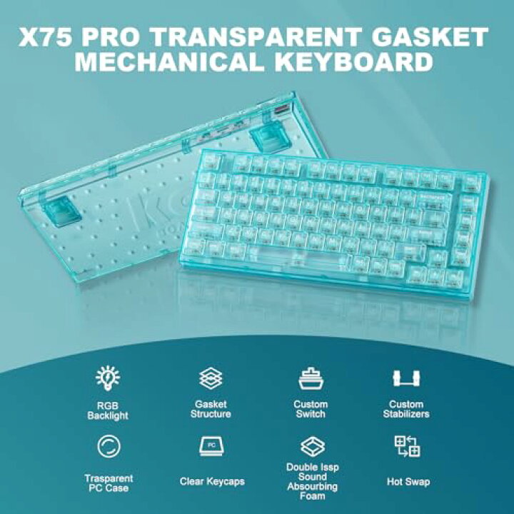 楽天市場】色：無線ライトブルー サイズ：Kailh ジェリーフィッシュ軸 