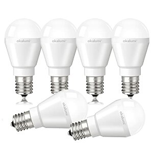 色:電球色 サイズ:40W形 OKALUMI LED電球 E17口金 40w形 電球色(2700k) 450lm 明るい ミニクリプトン形 ミニランプ形電球 断熱材施工器具対応 小型電球タイプ 【40形 調光不可 6個セット】