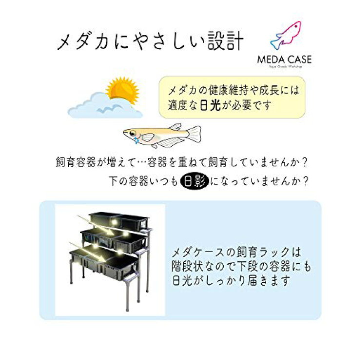 楽天市場】メダカ飼育ラック NV BOX 13専用設計 めだかのお世話を楽に 