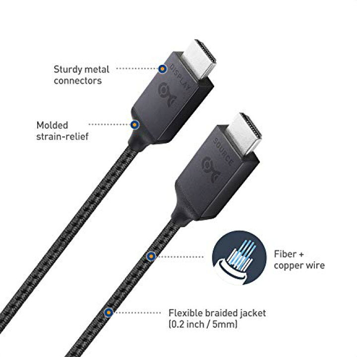 楽天市場】サイズ：10m Cable Matters 認証済 8K 光ファイバー HDMI 