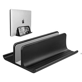 色：黒 調節可能 ノートパソコン スタンド 縦置き pcスタンド ノートパソコン用ベースでもあり、スペースを節約できる一つ三役のノートパソコン縦置きスタンドです。 収納 ホルダ MacBook Pr