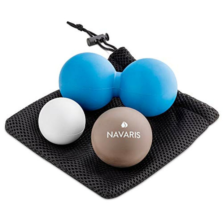 楽天市場 Navaris マッサージボール 3個セット 筋膜 マッサージ 自己マッサージ 筋膜ボール ラクロスボール トリガー ポイント ツボ押し ピーナツ型 硬め サンデーモーニング 楽天市場店