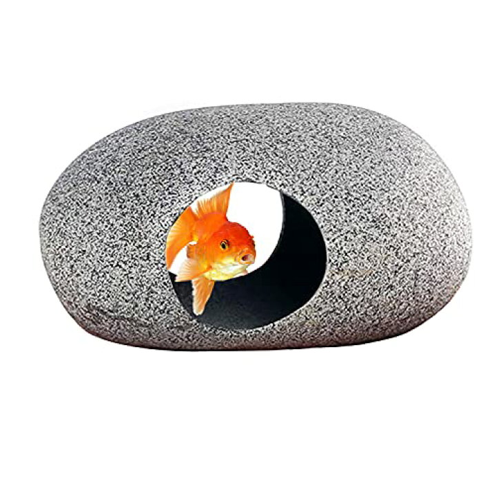 楽天市場 Kimlonton 隠れ家 アクアリウム オーナメント 装飾 水槽用オブジェ 金魚 熱帯魚 爬虫類 隠し場 水槽用飾り セラミック 石の水槽飾り インテリア おしゃれ 2つの洞窟 約11 X 8 X 5 8cm サンデーモーニング 楽天市場店