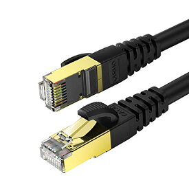 色：黒い サイズ：10m 10M KASIMO LANケーブル CAT8 カテゴリ-8 26AWG 40Gbps 2000MHz 超高速 有線ケーブル SFTP RJ45 イーサネットケーブル モデム ルーター ラップトップ プリンター ADSL回線 PC ps4 ps5 XBoxに
