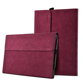色：ワインレッド xisiciao Surface Pro 7/6/5/4保護ケース、スタイラスホルダー付き、軽量ケース、キーボードと互換性あり (ワインレッド)