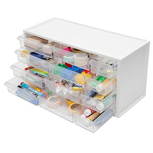 色:白い サイズ:Mサイズ-12引き出し livinbox 12 引き出し 小物入れ 収納ボックス パーツキャビネット 収納ケース 卓上 防塵 ビタミン 薬の整理整頓 マスキングテープ コスメ 手帳用品 手芸