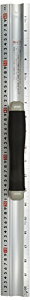 シンワ測定(Shinwa Sokutei) アルミカッター定規 ステン鋼付き カット師 600mm併用目盛 W左基点取手付き 65098