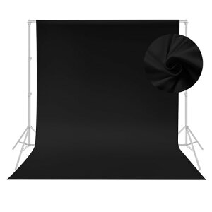 色:ブラック サイズ:1.5m x 2m FotoFoto 背景布 黒布 ブラック 1.5m x 2m 暗幕 遮光 布 厚手 黒 布 撮影用 背景シート 黒い布 透けにくい 黒い背景 バックグラウンド クロマキー 背景 スタンド ポー