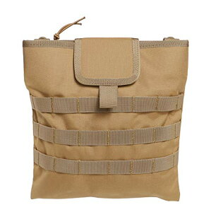 ウキウキわくわく商店 ダンプポーチ 大容量 折りたたみ 回収ポーチ 腰袋 マガジン収納 1000D ナイロン (タン)