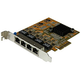 サイズ：4 ポート StarTech.com GbE 4ポート増設PCI Express対応ネットワークLANアダプタカード 4x Gigabit Ethernet拡張用PCIe NICカード ST1000SPEX43