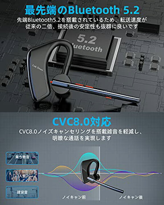 楽天市場】Link Dream bluetooth ヘッドセット 片耳 イヤホンマイク 