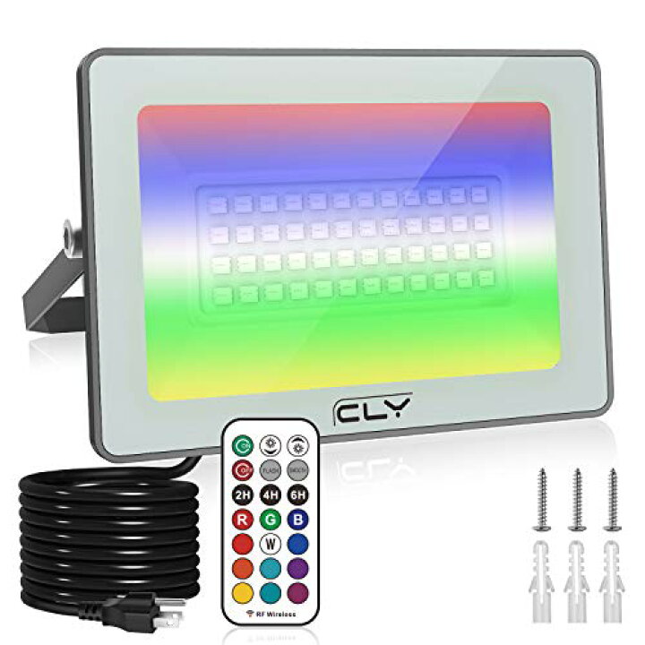 楽天市場】CLY RGBライト 60W RGB投光器 LED雰囲気ライト 屋外 庭園灯 