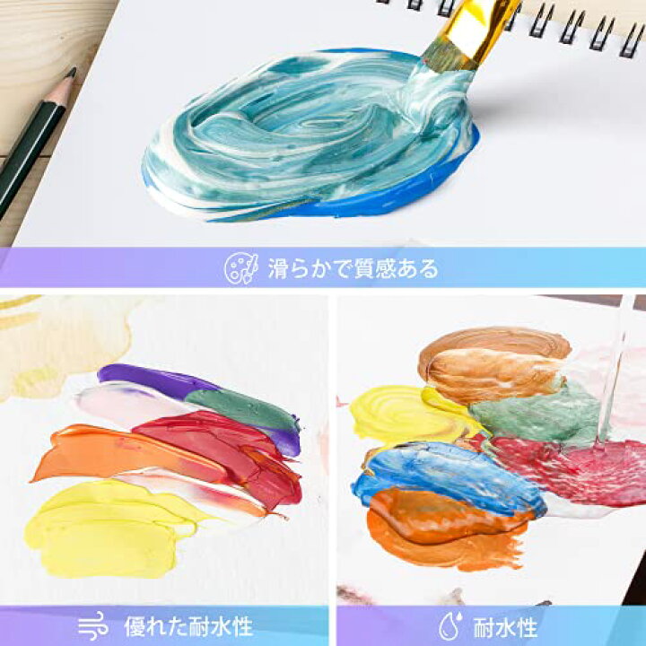 楽天市場 Ohuhu アクリルの絵具 24色 メタリック色 布書き アクリルカラー 59ml 鮮やか アクリル顔料 水性アクリル絵の具 ペイント Diy キャンバス 布 金属 紙 ガラス コンクリート 陶器に描ける 速乾 耐 サンデーモーニング 楽天市場店