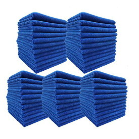 色：ブルー（60枚） TARO WORKS 洗車タオル 60枚 超吸水 マイクロファイバークロス 拭き上げ 30x30 青