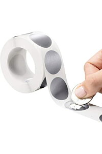 �F�F�V���o�[ �T�C�Y�F���a 25mm Rurumi �~�` �X�N���b�` �V�[�� 1000�� �Z�b�g �� �ی^ �~ ���� ��� ���x�� �X�e�b�J�[ (�V���o�[, ���a 25mm)