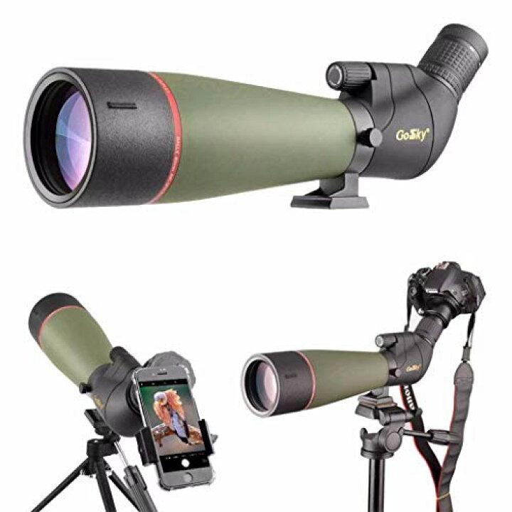 楽天市場】色：Gosky 80+ アダプタ NIKON Gosky 20-60X80フィールド 