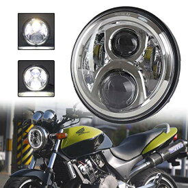 MOVOTOR CB400SFヘッドライト7インチ ホンダバイクに装着LEDヘッドランプ Hi/Loビーム クローム 1個
