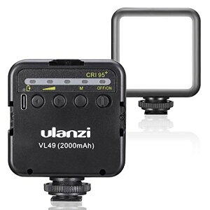 ULANZI LEDJrfICg [d obe[2000mAh \tg Px 邳 3R[hV[t X}[gtHCg iPhone/DJI Osmo Pocket/Osmo Mobile 3/Gopro Hero 8/7/6/5 Sony/jR/Canon