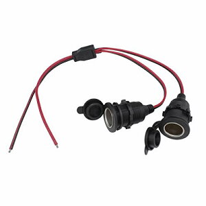 サイズ:2分岐 シガーソケット メス 蓋付き 2分岐 切りっぱなし 電源ケーブル 12V 40cm