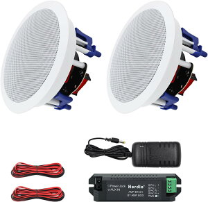 Herdio 300W Bluetooth V䖄ߍ݌^Xs[J[ 2EFC/Eh^/1{ zCg 18.5cm 8 VXs[J[