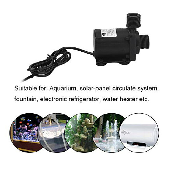 ブラシレス遠心水中ウォーターポンプ800L/H 210GPH 5M/16ft噴水プール用太陽循環システム水循環システム(DC 12V * 3/4 ブラシレス遠心水中ウォーターポンプ800L/H 210GPH 5M/16ft噴水プール用太陽循環システム水循環システム(DC 12V * 3/4