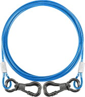 サイズ：3m-3mm 【2021改良型】係留ケーブル　犬　繋留 係留 リード　3m　 最新カラビナフック　3mm繊細…