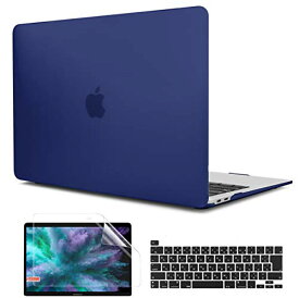 色：ネービーブルー サイズ：New Pro 13 (A2289/A2251) TwoL MacBook Pro 13 インチ ケース 2020 A2251 A2289 A2338 M1 対応 耐衝撃 軽量 排熱機能 改良型 ハードケース * 液晶保護フィルム * 日本語キーボードカ