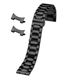 色：ブラック サイズ：18mm Reinherz 腕時計ベルト 腕時計バンド 替えストラップ 腕時計用 ステンレスベルト 汎用品 Dバックル付き 交換 防水性 金属ベルト プレゼント シルバー ブラック ゴー