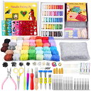 サイズ：354 PCS Dennty 375点 羊毛フェルトキット45Pcs スターター フェルトツール フェルト羊毛 手芸 キット 初心者…