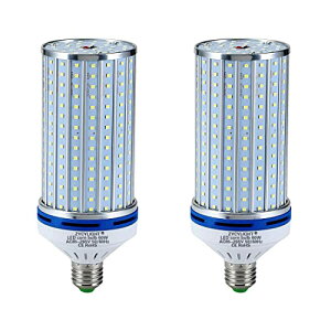 サイズ:LED 60W/2 個入 LEDコーンライト トウモロコシ型 60W LED電球 E26口金 6000LM 6000K 400-450W白熱電球相当 超高輝度 省エネ 長寿命 倉庫・納戸・駐車場・車庫・工場・屋内ガレージなどに対応(昼