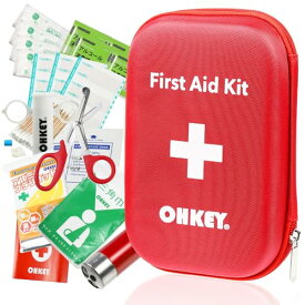 OHKEY ファーストエイド キット 救急セット ポイズンリムーバー 登山 アウトドア 防災 救急箱 中型