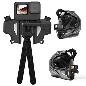 TELESIN GoPro�p�w�����b�g�z���_�[ �{�}�E���g�I�[�g�o�C�}�E���g �o�C�N�N���b�v�}�E���g �I�t���[�h���C�f�B���O ������`��̃w�����b�g�ɓK�� Go Pro�p�X�g���b�v�}�E���g�A�N�Z�T���[