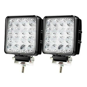 �F�F2�� Platinum Brand LED���[�N���C�g,��Ɠ� 48W 16�ALED 6000k 3360LM IP67 ���p DC12/24V���p �h���E�h�o�E�ϐk �g���b�N/���z�@�B/��Ǝ� (2�Z�b�g)