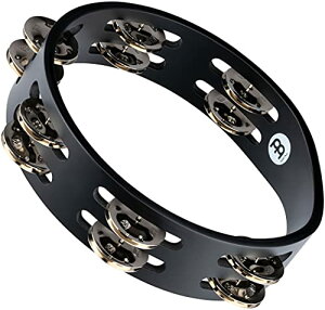 MEINL Percussion �}�C�l�� �^���o���� Compact Wood Tambourine Nickel Plated Steel Jingles 2rows CTA2S-BK �������K�i
